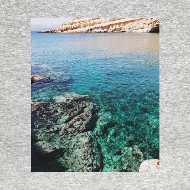 Blue Sea Crete by GinaaArts